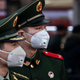 Chinese police wear masks in Beijing on Jan. 22, 2020.